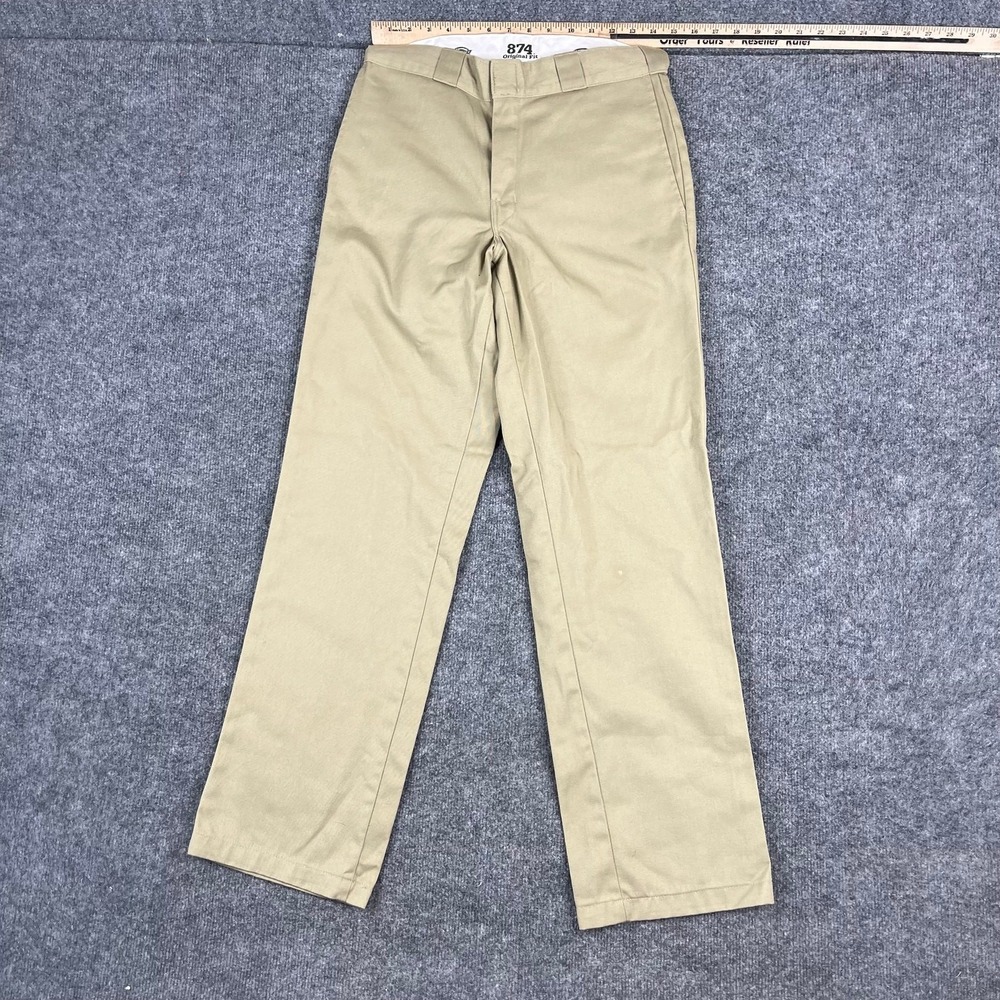Dickies 874 Pants Mens Size‎ 30x32 Khaki Original Fit Workwear Chino Classic